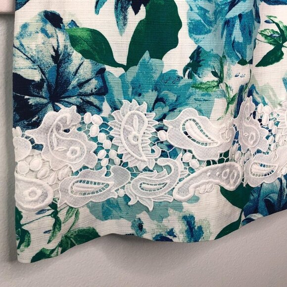 Eliza J Blue Floral Paisley Dress - Women's Size 0 - Picture 3 of 11